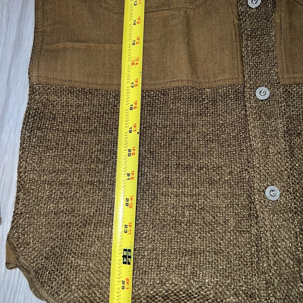 RRL MENS S double Ralph Lauren Wool-Linen Workshirt Sweater - Picture 5 of 7